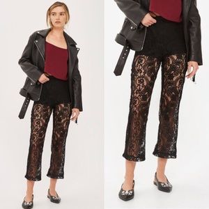 ‼️SOLD‼️ Topshop Lace Detail Kick Flare Jeans
